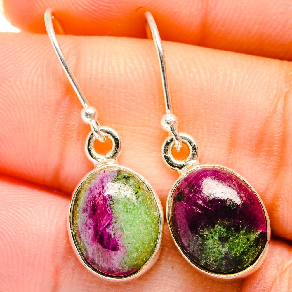 Ruby Zoisite Earrings handcrafted by Ana Silver Co - EARR422148