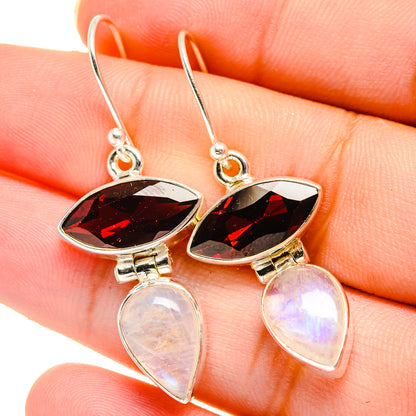 Rainbow Moonstone Earrings handcrafted by Ana Silver Co - EARR422151