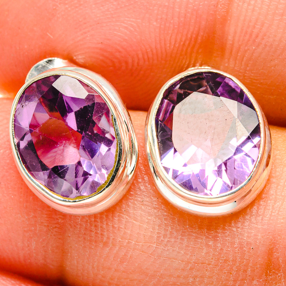 Amethyst Earrings handcrafted by Ana Silver Co - EARR422177