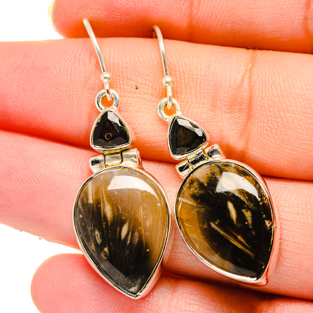 Peanut Wood Jasper Earrings handcrafted by Ana Silver Co - EARR422212