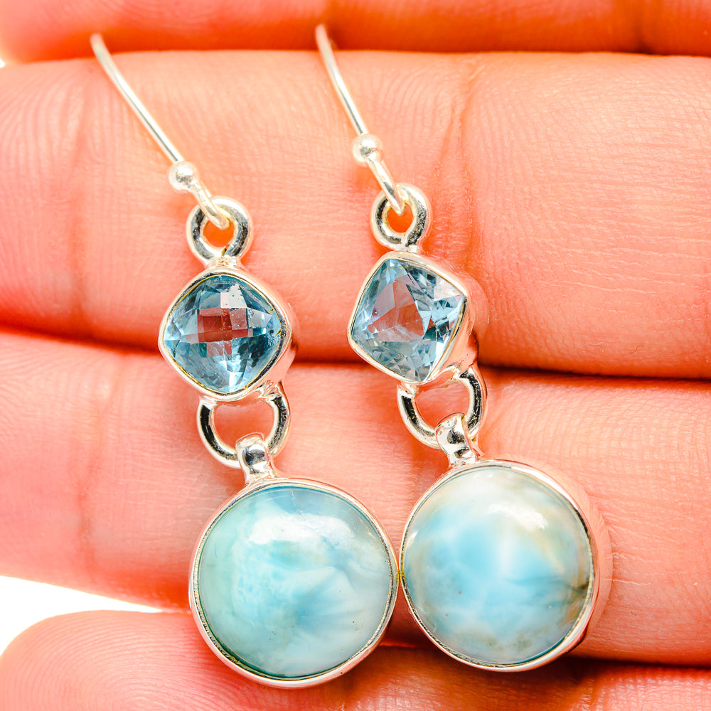 Larimar Earrings handcrafted by Ana Silver Co - EARR422220