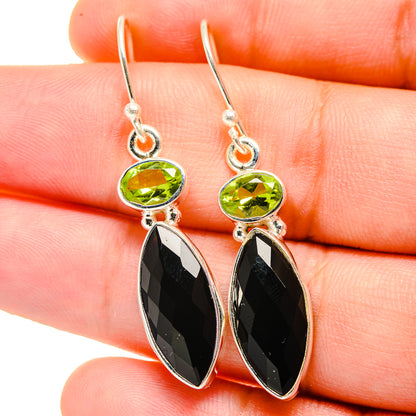 Black Onyx Earrings handcrafted by Ana Silver Co - EARR422234