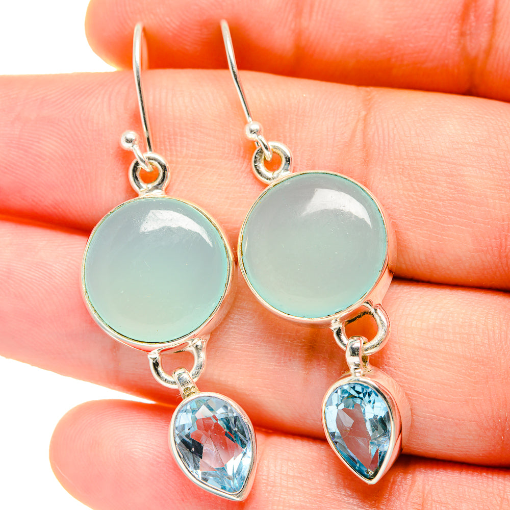 Aquamarine Earrings handcrafted by Ana Silver Co - EARR422243