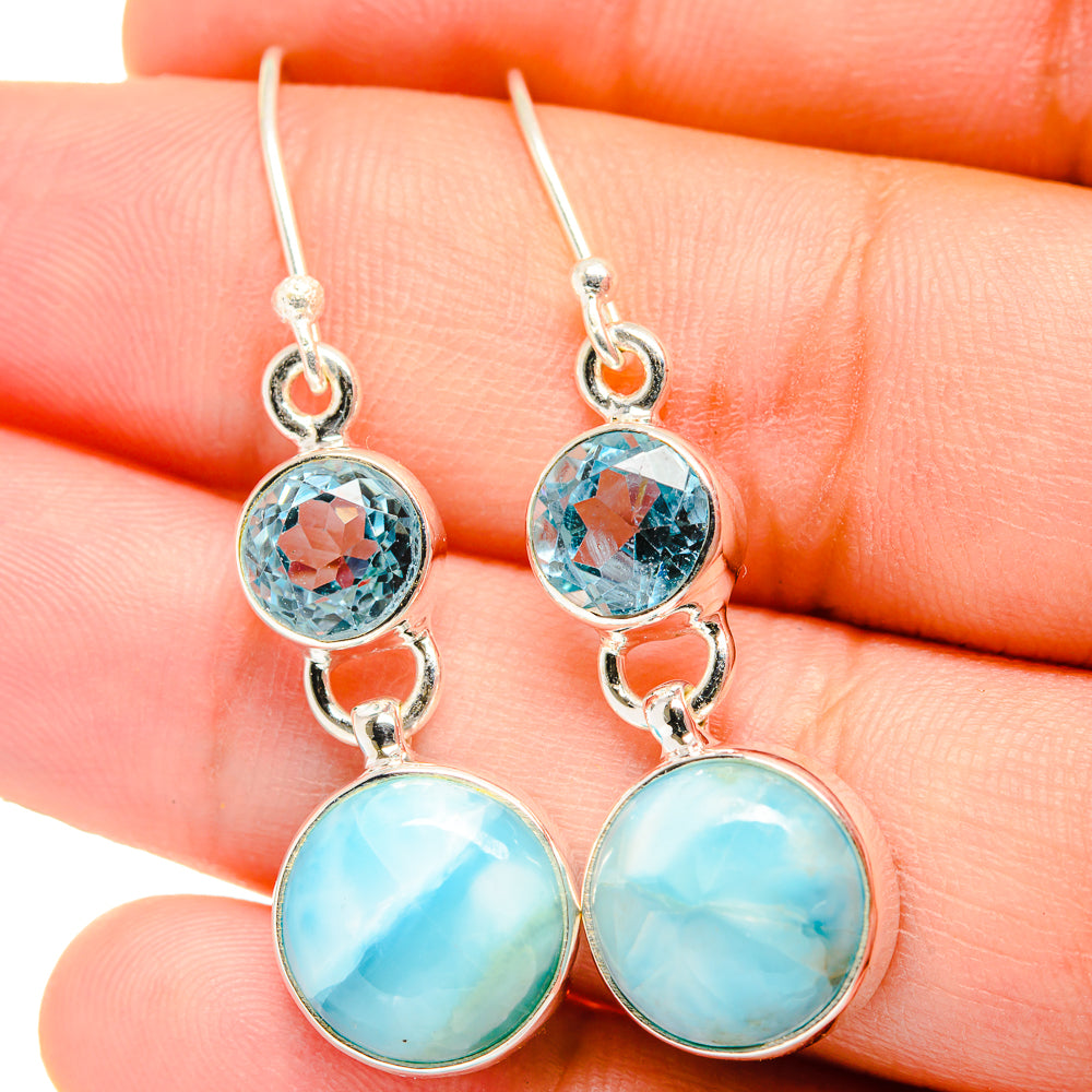 Larimar Earrings handcrafted by Ana Silver Co - EARR422247