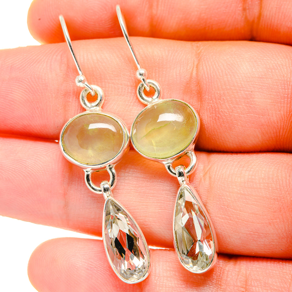 Prehnite Earrings handcrafted by Ana Silver Co - EARR422254