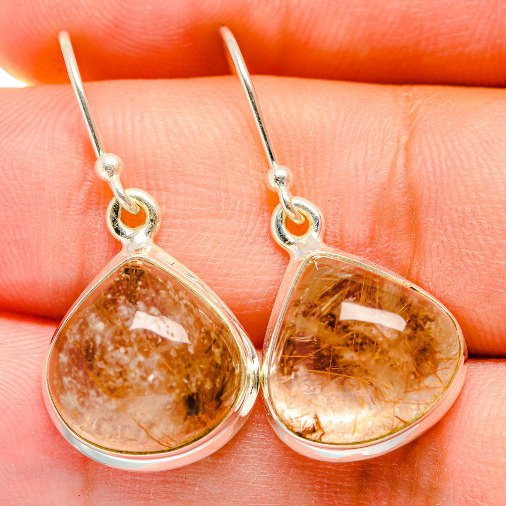 Rutilated Quartz Earrings handcrafted by Ana Silver Co - EARR422255