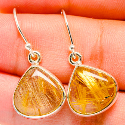 Rutilated Quartz Earrings handcrafted by Ana Silver Co - EARR422258