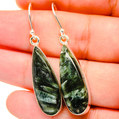 Seraphinite Earrings handcrafted by Ana Silver Co - EARR422259