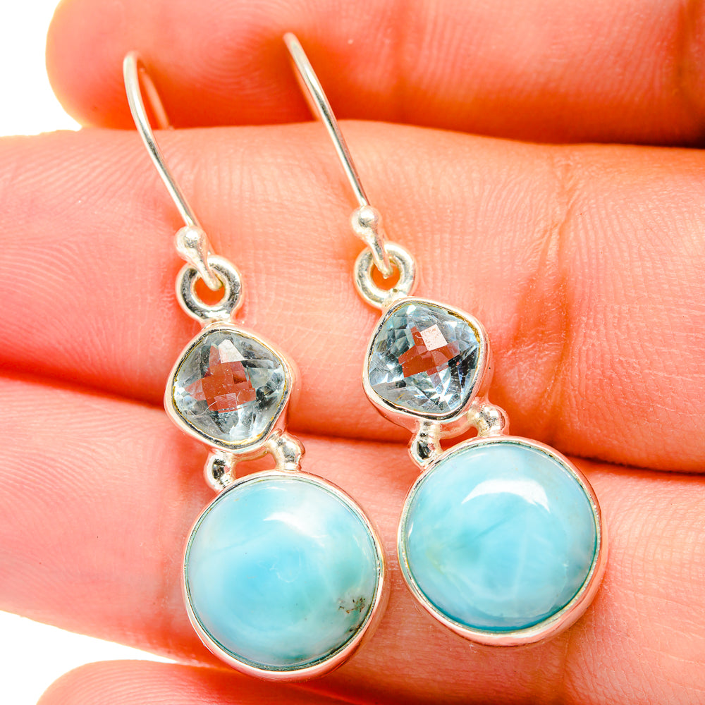 Larimar Earrings handcrafted by Ana Silver Co - EARR422260