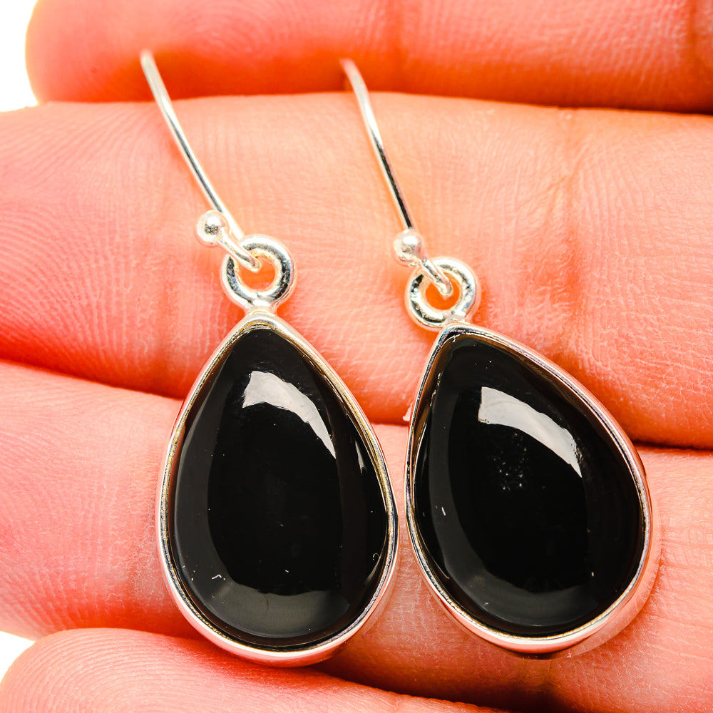 Black Onyx Earrings handcrafted by Ana Silver Co - EARR422269