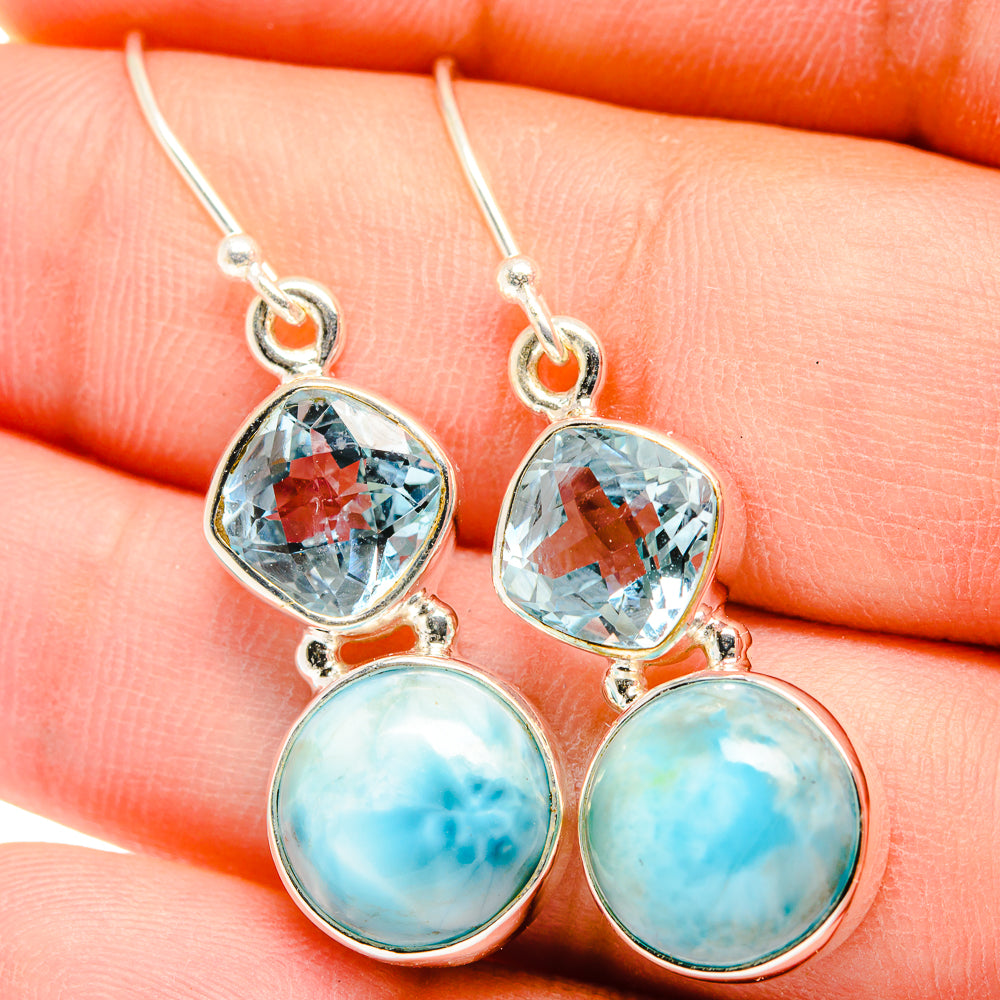Larimar Earrings handcrafted by Ana Silver Co - EARR422281