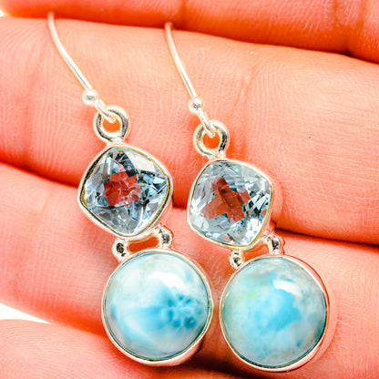 Larimar Earrings handcrafted by Ana Silver Co - EARR422281