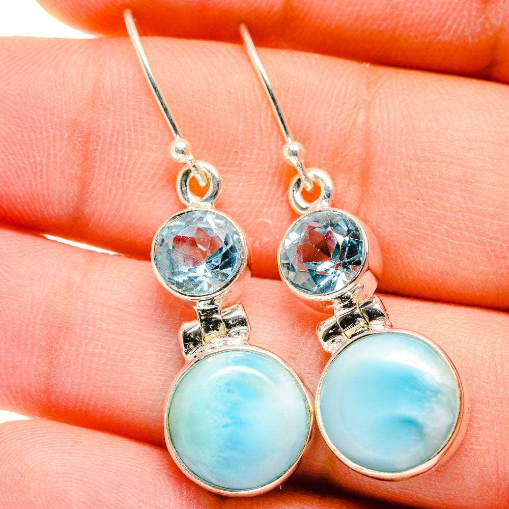 Larimar Earrings handcrafted by Ana Silver Co - EARR422284