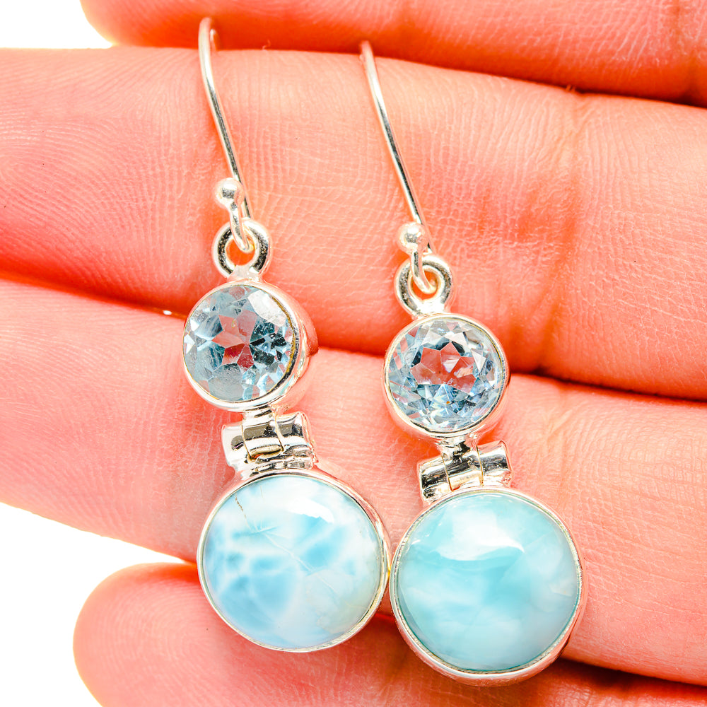 Larimar Earrings handcrafted by Ana Silver Co - EARR422287