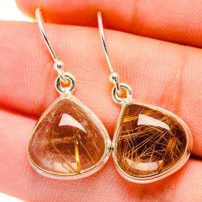 Rutilated Quartz Earrings handcrafted by Ana Silver Co - EARR422288