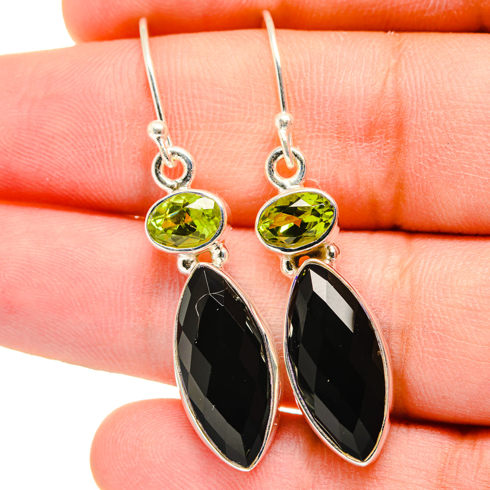 Black Onyx Earrings handcrafted by Ana Silver Co - EARR422292