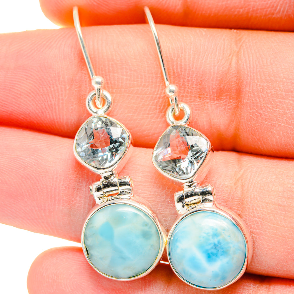 Larimar Earrings handcrafted by Ana Silver Co - EARR422293