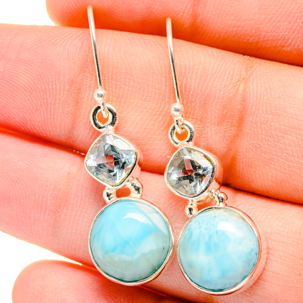 Larimar Earrings handcrafted by Ana Silver Co - EARR422299
