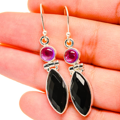 Black Onyx Earrings handcrafted by Ana Silver Co - EARR422301