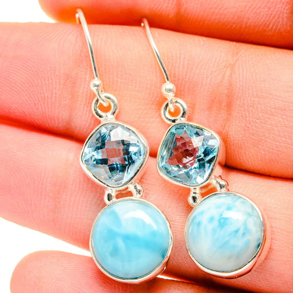 Larimar Earrings handcrafted by Ana Silver Co - EARR422302