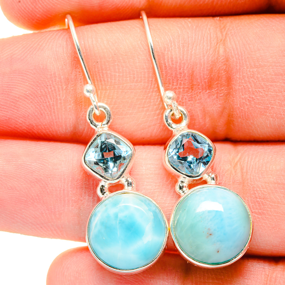 Larimar Earrings handcrafted by Ana Silver Co - EARR422311