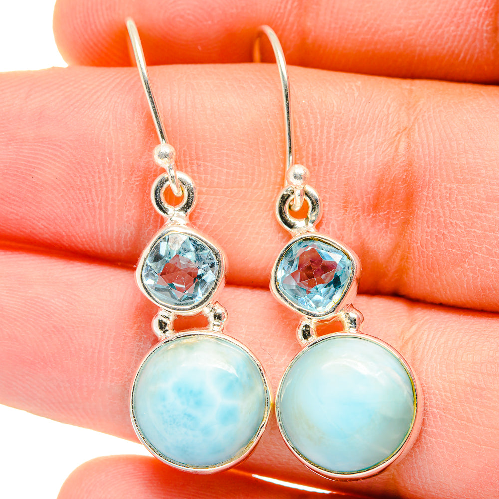 Larimar Earrings handcrafted by Ana Silver Co - EARR422314