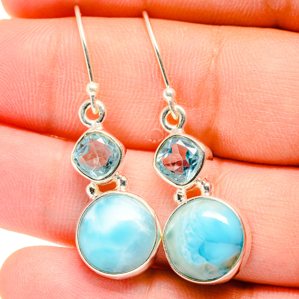 Larimar Earrings handcrafted by Ana Silver Co - EARR422316