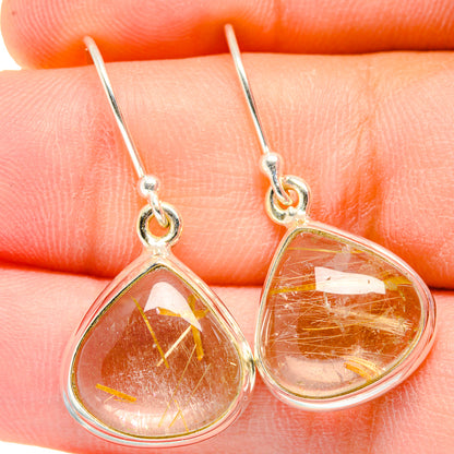 Rutilated Quartz Earrings handcrafted by Ana Silver Co - EARR422317