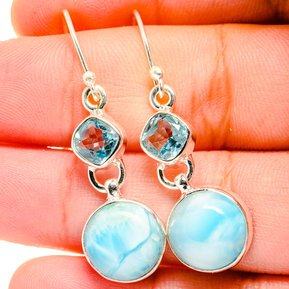 Larimar Earrings handcrafted by Ana Silver Co - EARR422319