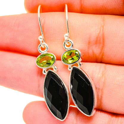 Black Onyx Earrings handcrafted by Ana Silver Co - EARR422321