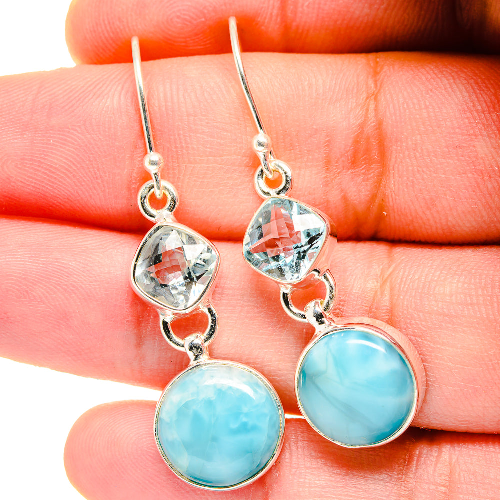Larimar Earrings handcrafted by Ana Silver Co - EARR422322