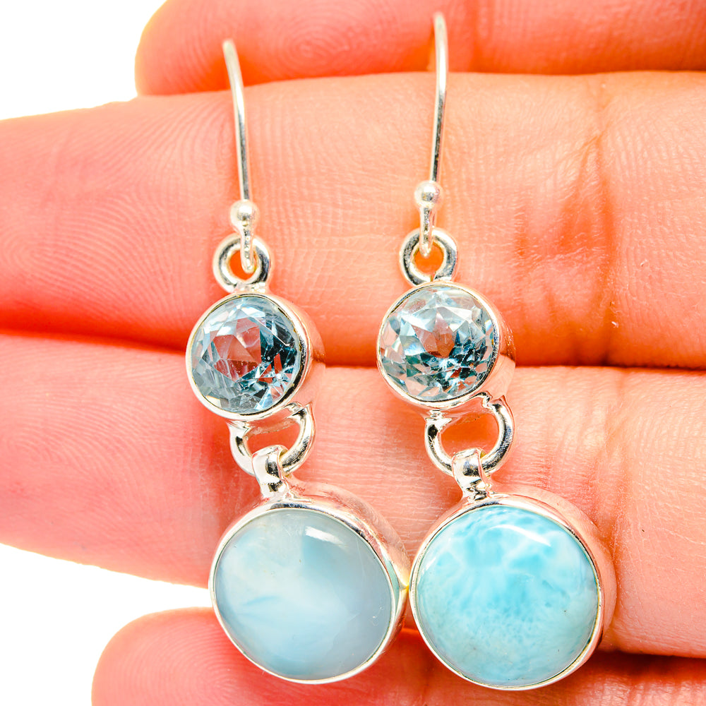Larimar Earrings handcrafted by Ana Silver Co - EARR422332