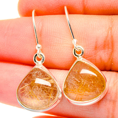 Rutilated Quartz Earrings handcrafted by Ana Silver Co - EARR422333