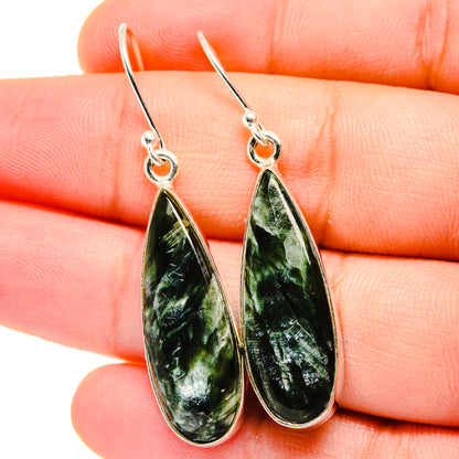 Seraphinite Earrings handcrafted by Ana Silver Co - EARR422334