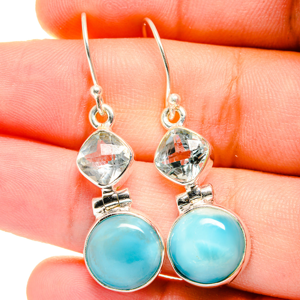 Larimar Earrings handcrafted by Ana Silver Co - EARR422337
