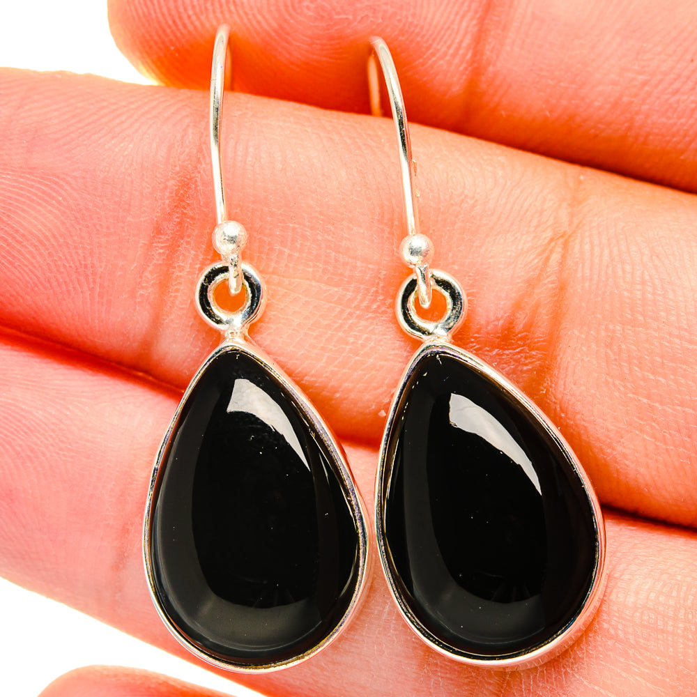 Black Onyx Earrings handcrafted by Ana Silver Co - EARR422339