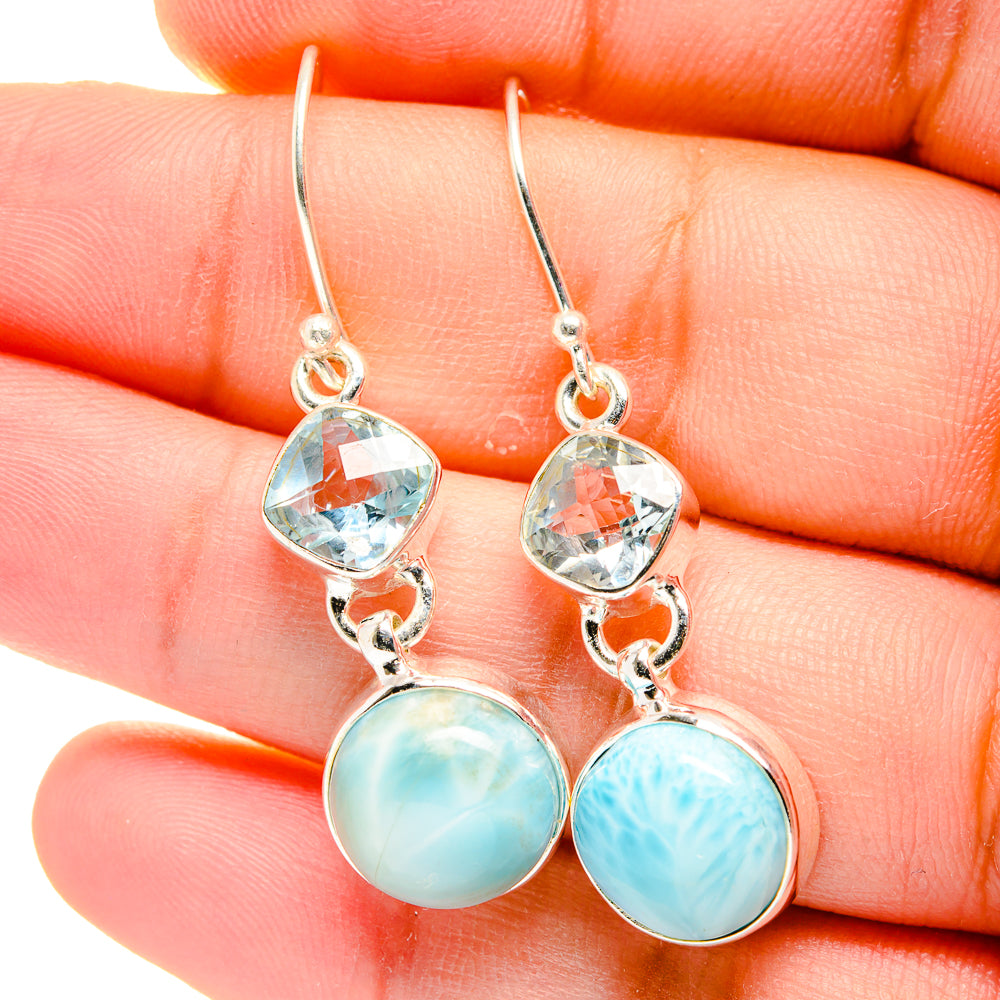 Larimar Earrings handcrafted by Ana Silver Co - EARR422345