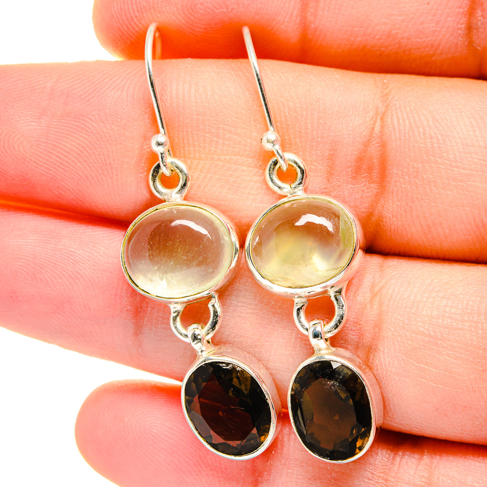 Smoky Quartz Earrings handcrafted by Ana Silver Co - EARR422346