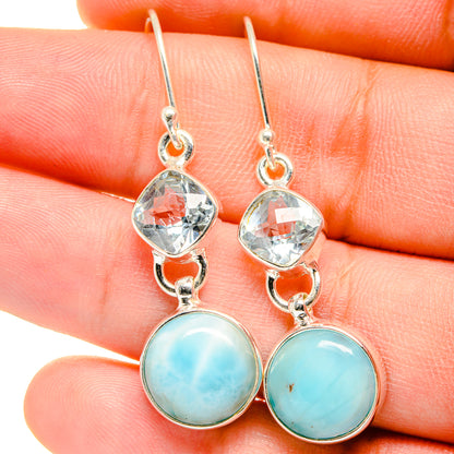 Larimar Earrings handcrafted by Ana Silver Co - EARR422365
