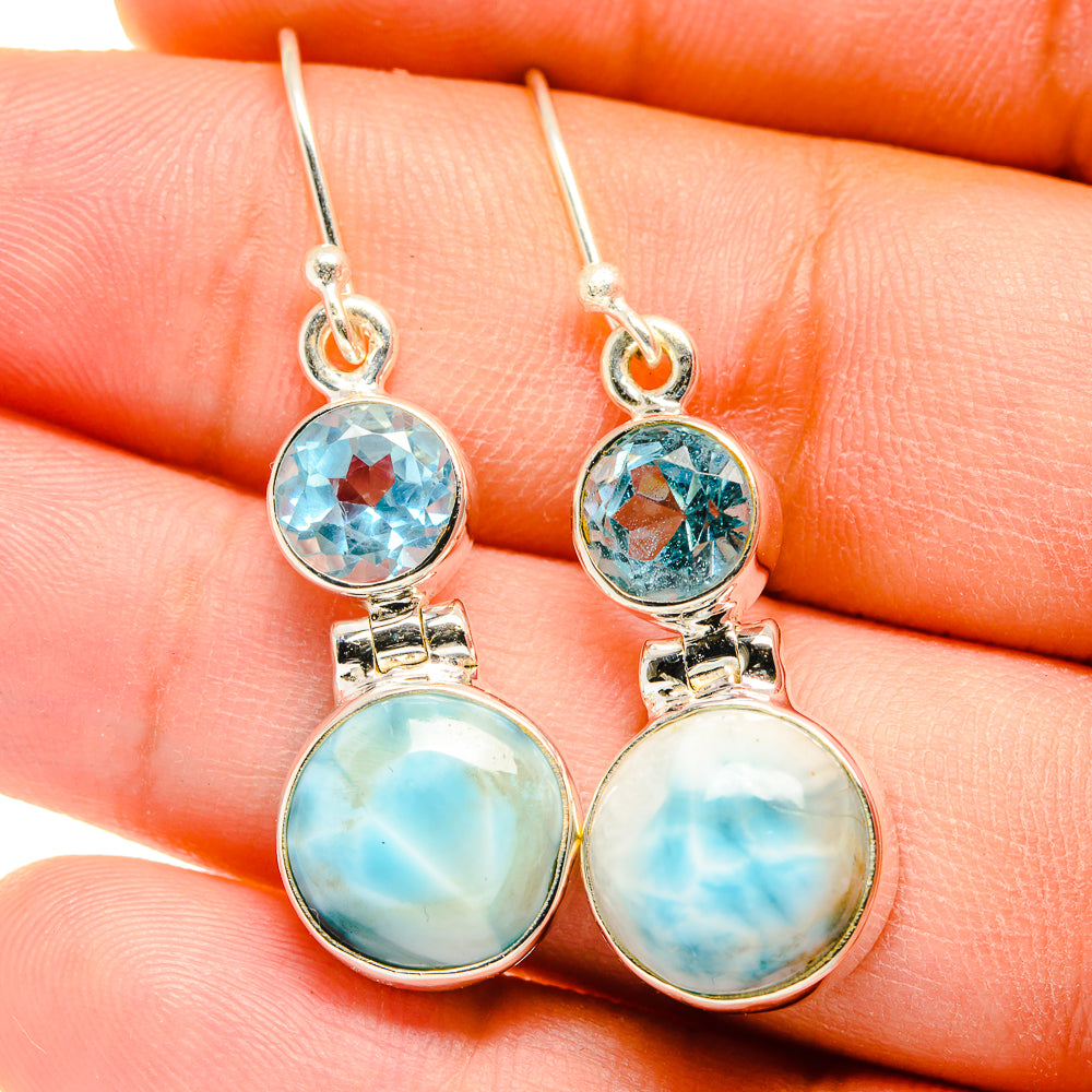 Larimar Earrings handcrafted by Ana Silver Co - EARR422369