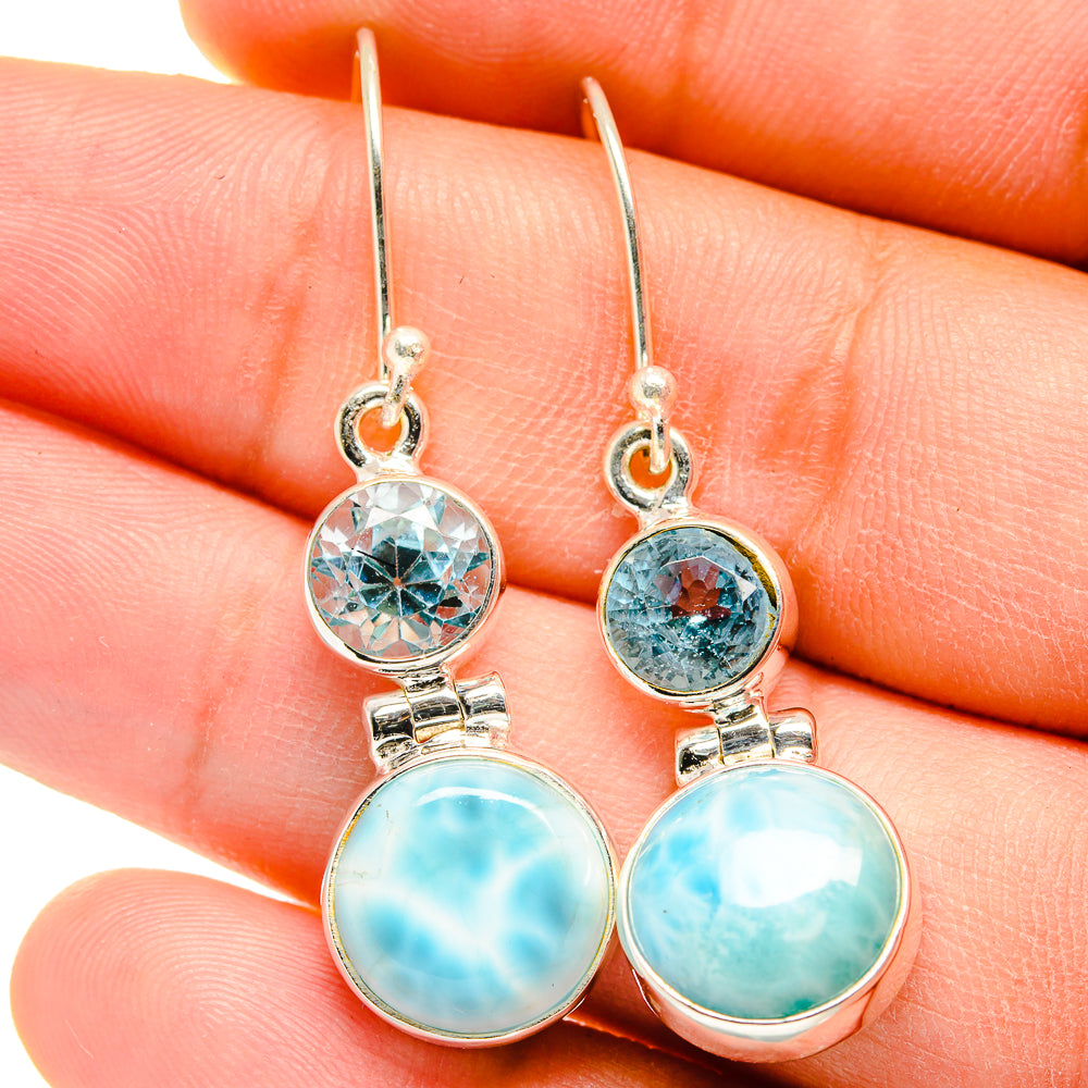 Larimar Earrings handcrafted by Ana Silver Co - EARR422377