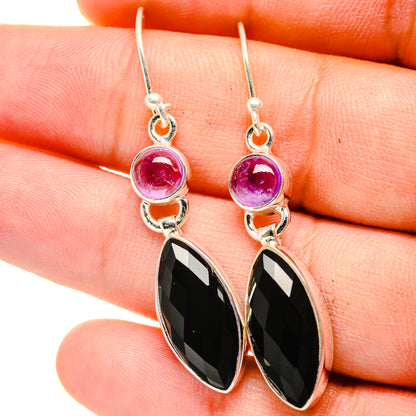 Black Onyx Earrings handcrafted by Ana Silver Co - EARR422379
