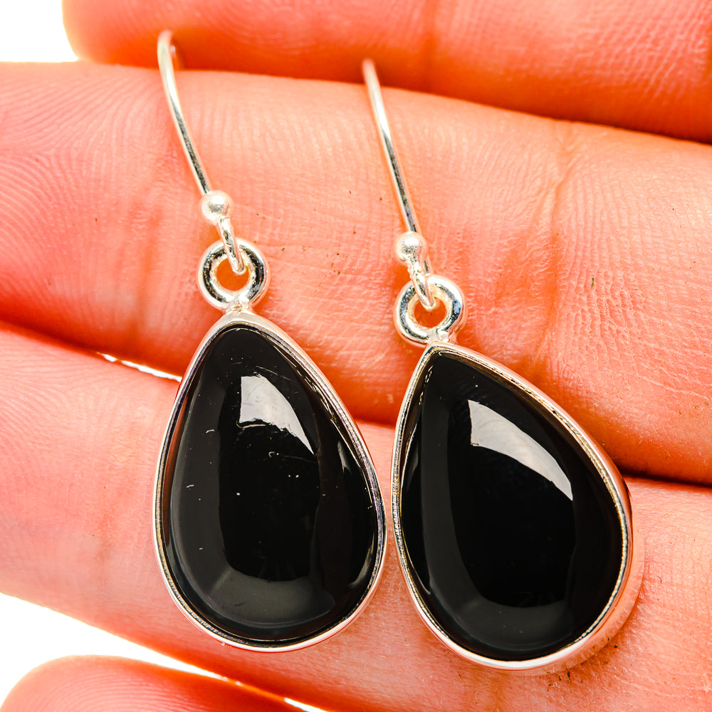 Black Onyx Earrings handcrafted by Ana Silver Co - EARR422381
