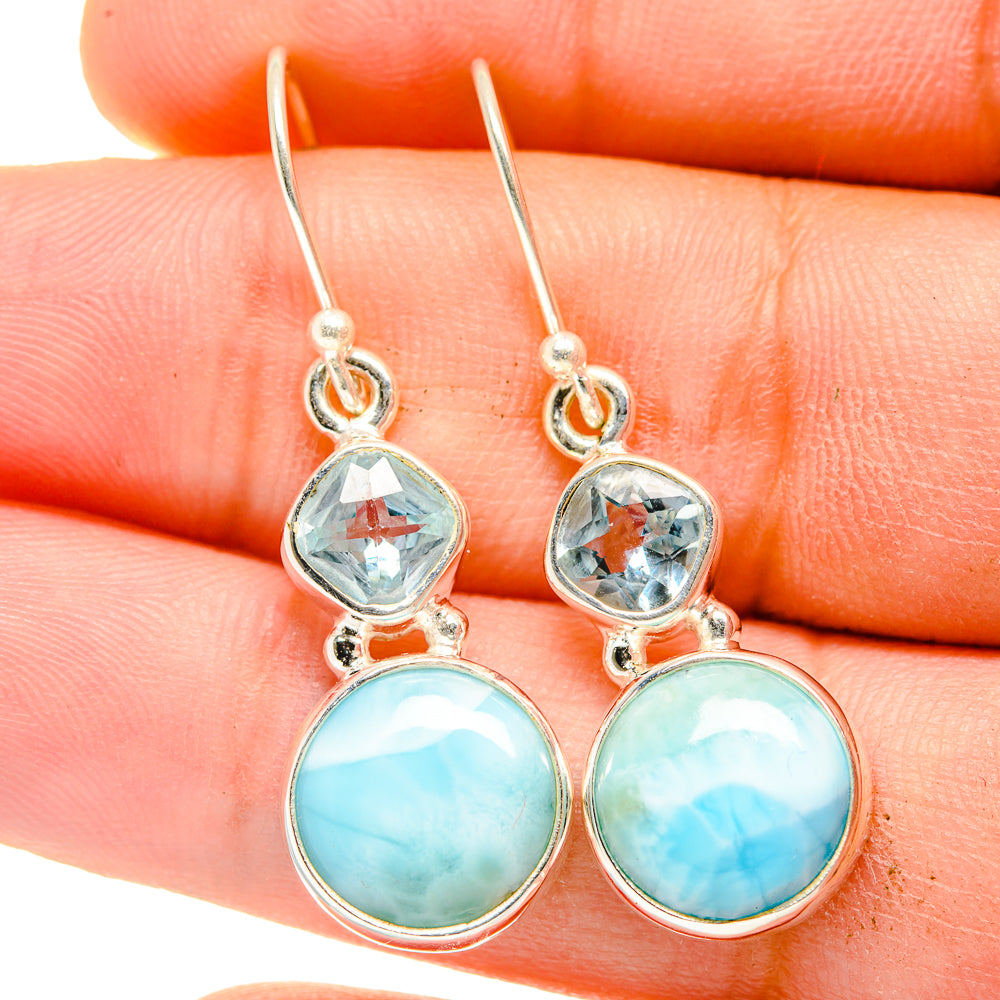 Larimar Earrings handcrafted by Ana Silver Co - EARR422384