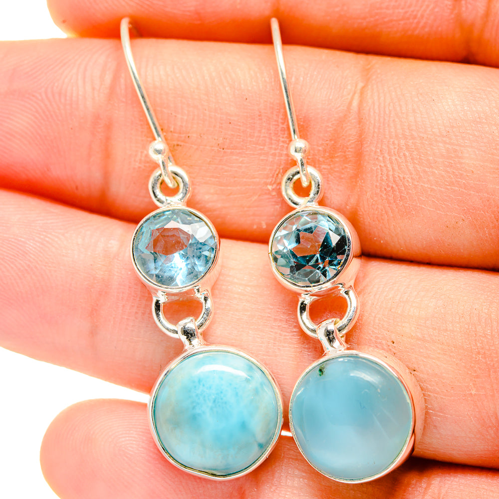 Larimar Earrings handcrafted by Ana Silver Co - EARR422386
