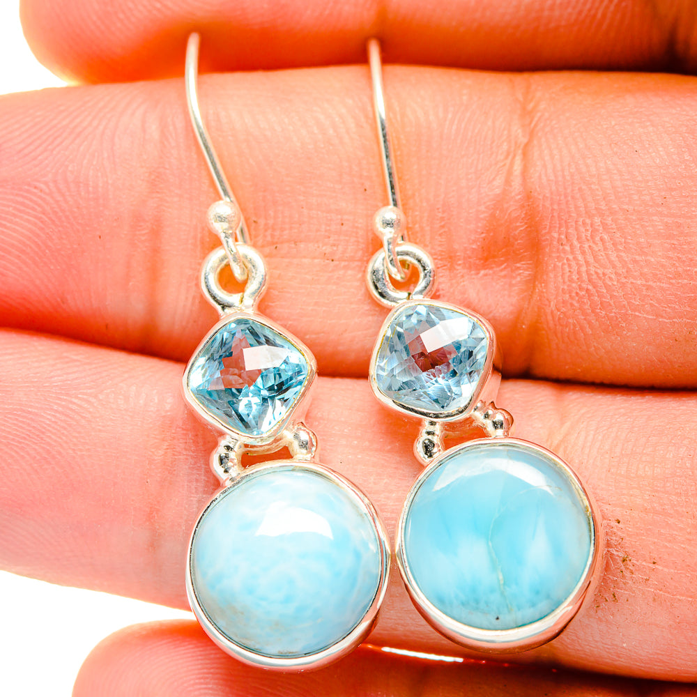 Larimar Earrings handcrafted by Ana Silver Co - EARR422389