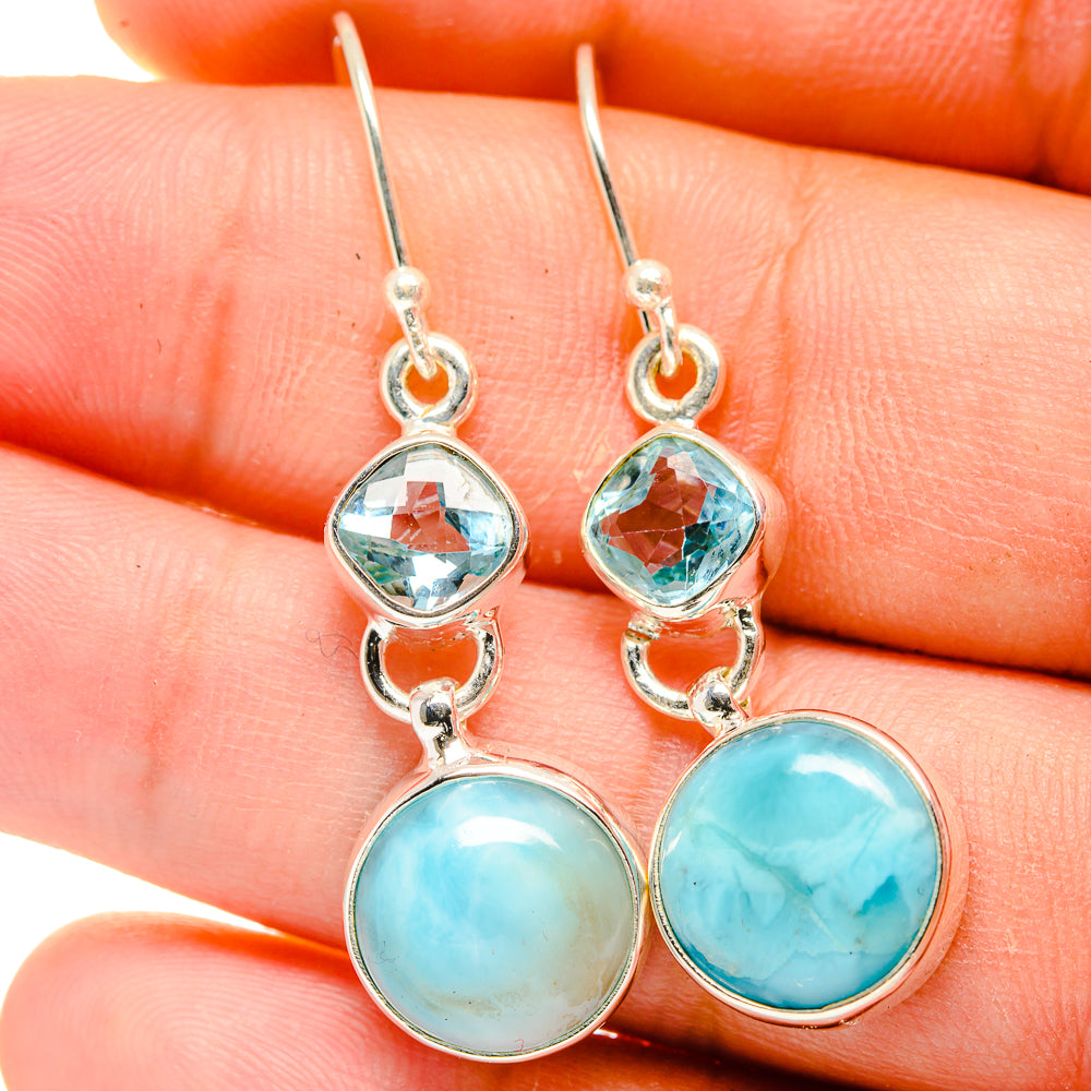 Larimar Earrings handcrafted by Ana Silver Co - EARR422402