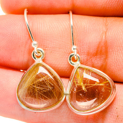 Rutilated Quartz Earrings handcrafted by Ana Silver Co - EARR422404