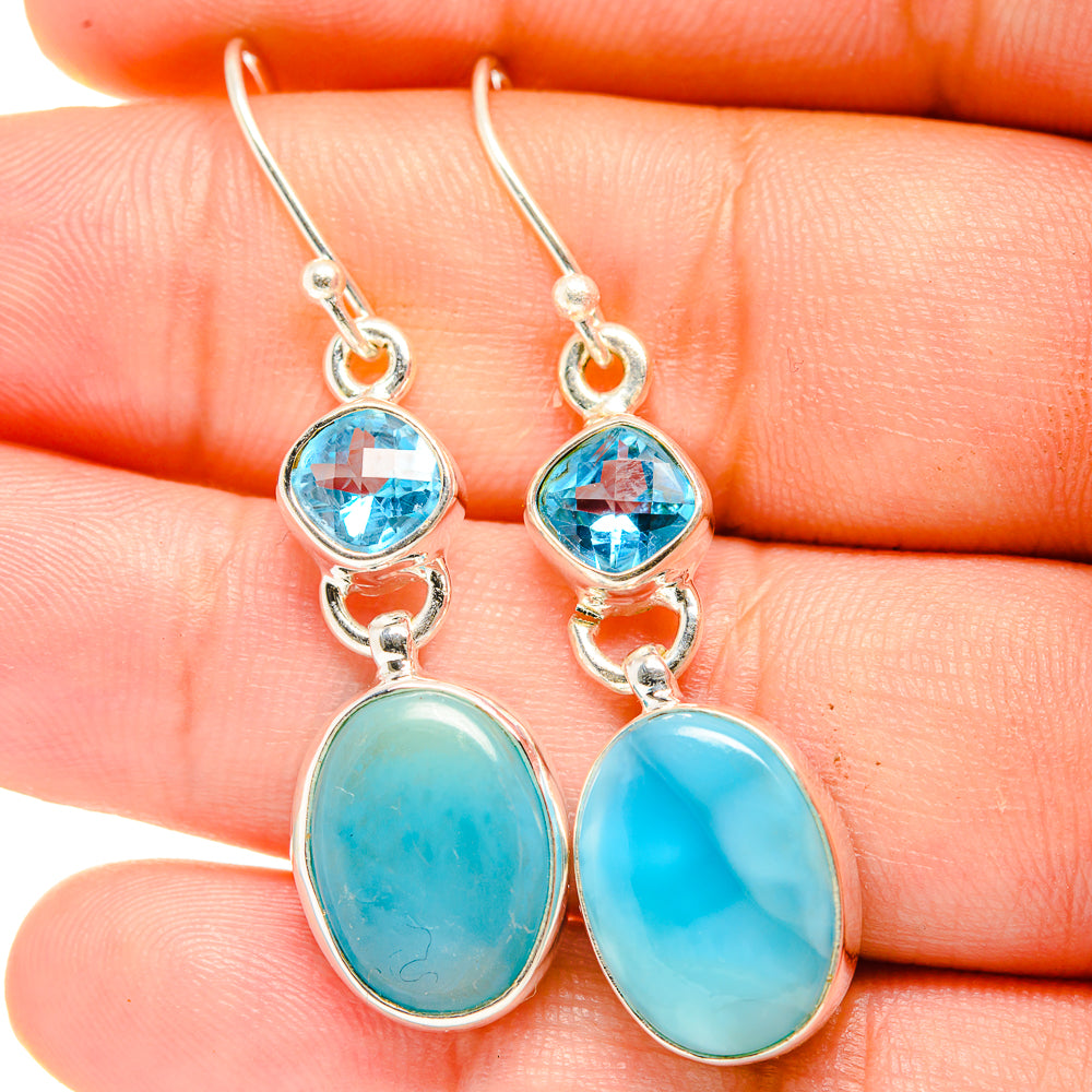Larimar Earrings handcrafted by Ana Silver Co - EARR422419