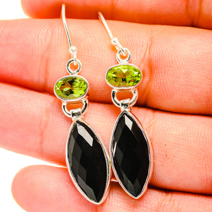 Black Onyx Earrings handcrafted by Ana Silver Co - EARR422420